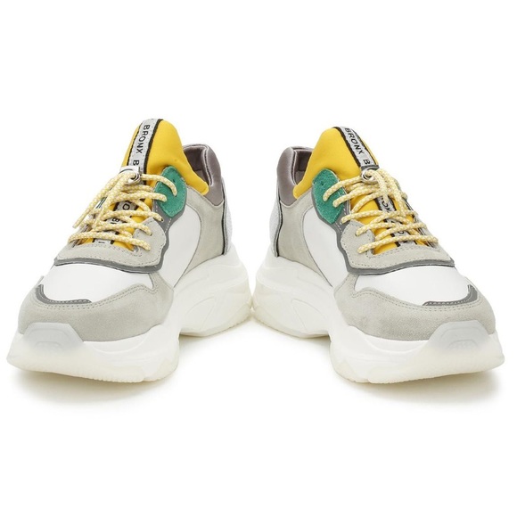 Bronx Shoes - Bronx Baisley Yellow/Green/Silver Chunky Sneakers